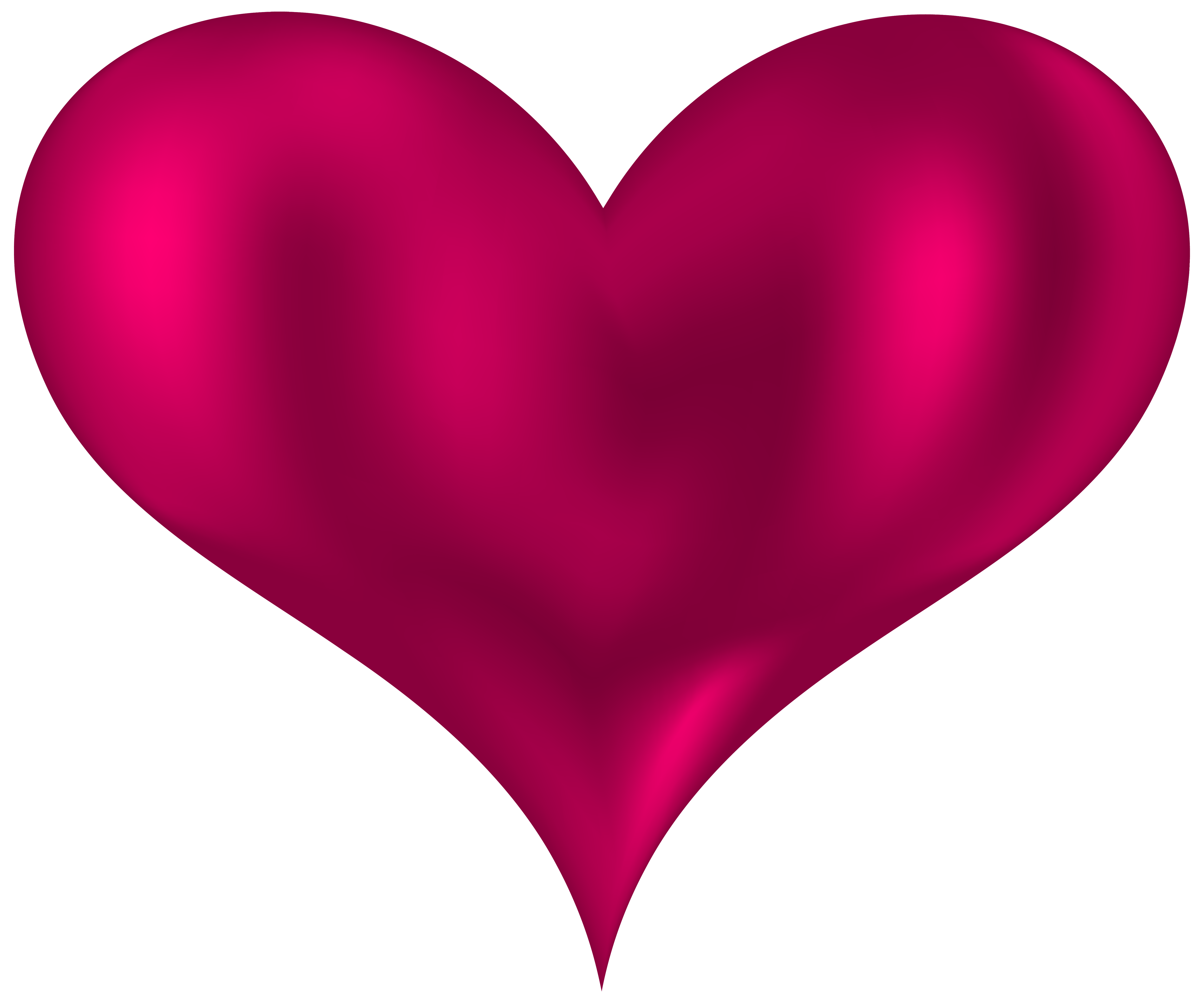 5000x4165 Beautiful Heart Pink Png Clipart