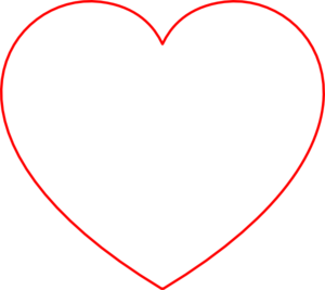 300x267 Red Outline Heart Clip Art
