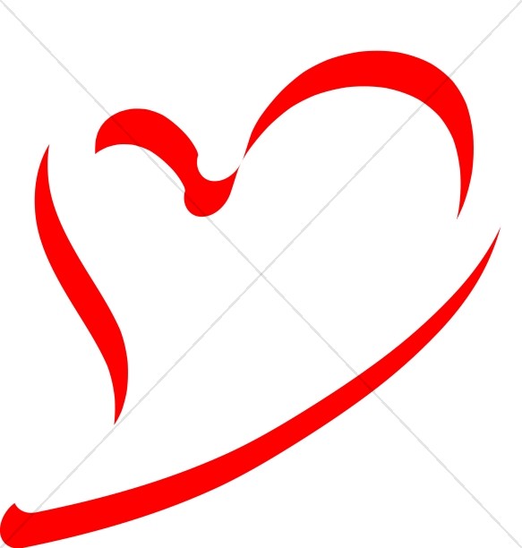 583x612 Abstract Heart Outline Christian Heart Clipart