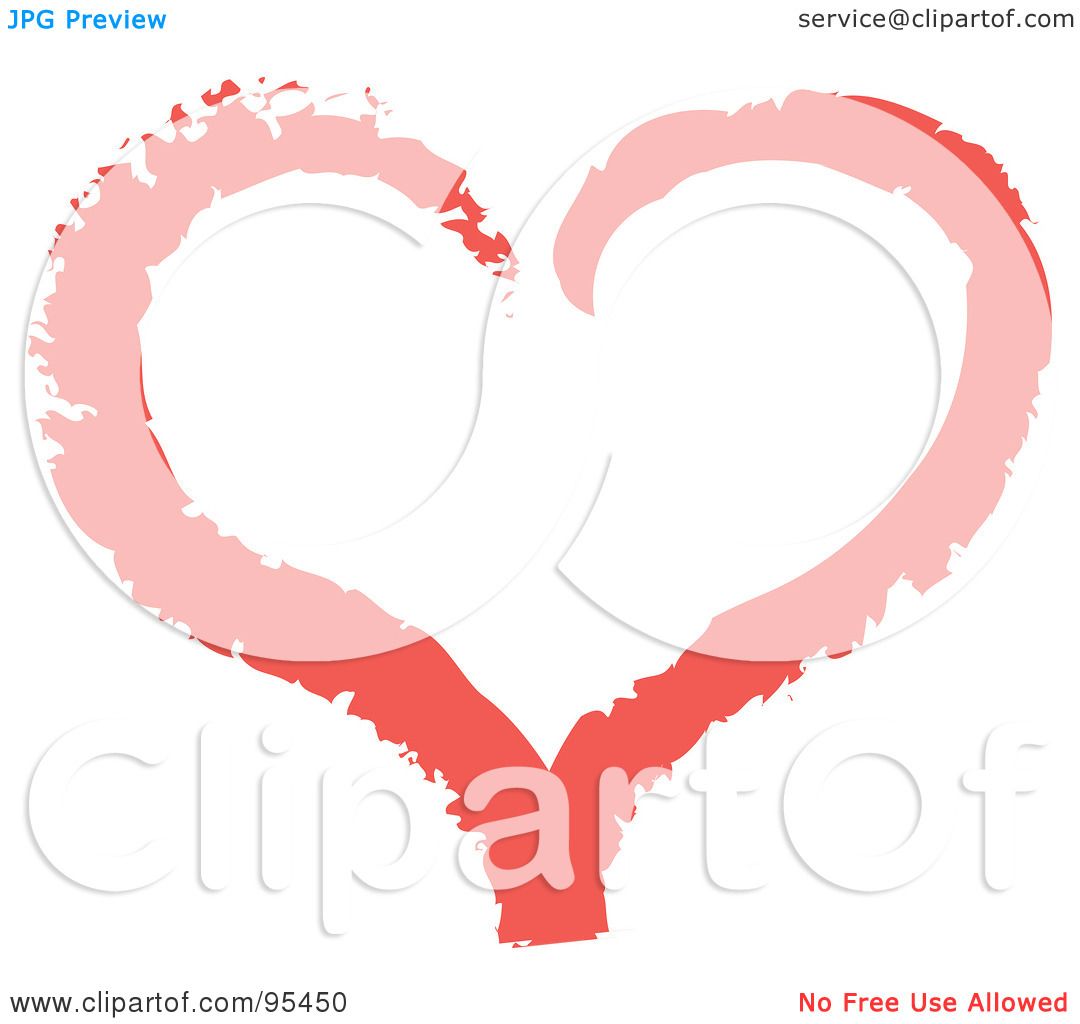 1080x1024 Royalty Free (Rf) Clipart Illustration Of A Red Heart Outline