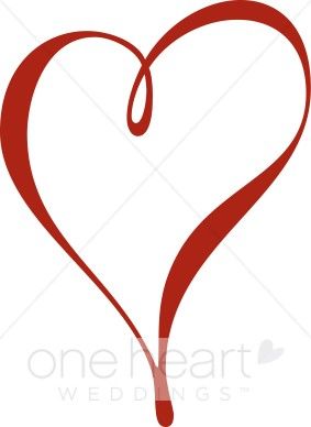 Red Heart Outline Clipart