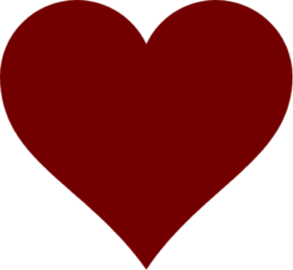 582x537 Dark Red Heart Png Clipart Png Mart