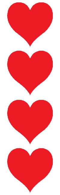 200x650 Red Heart Stickers