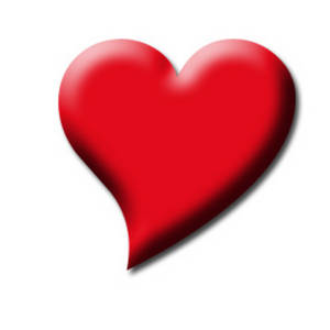 300x300 Clipart Picture Of A Fat, Red Heart With A Crooked Tail