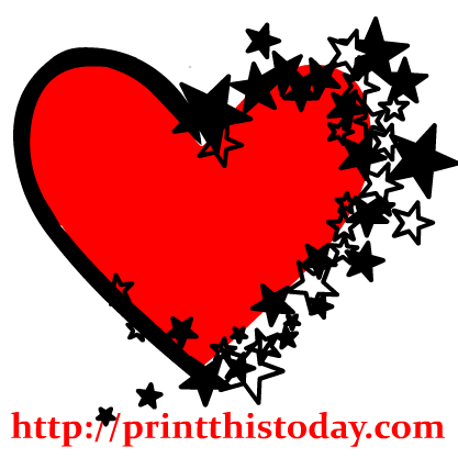 417x417 A Red Heart With Sparkling Clipart Panda
