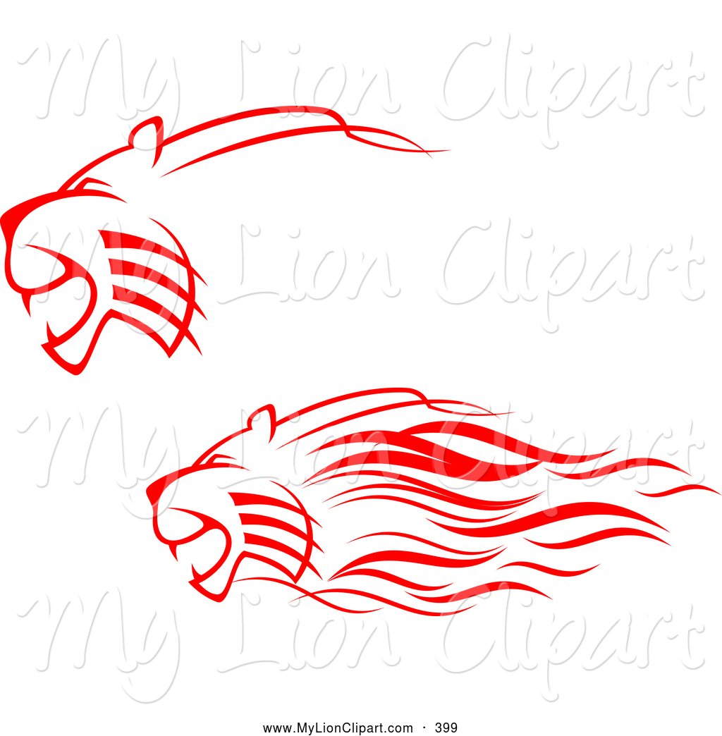 1024x1044 Clipart Of Tattoo Design Red Lions Attacking Digital Collage By
