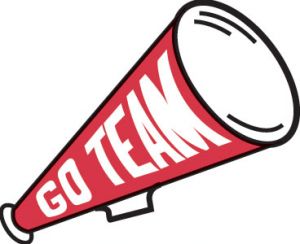300x244 Cheer Megaphone Go Team Clipart Image