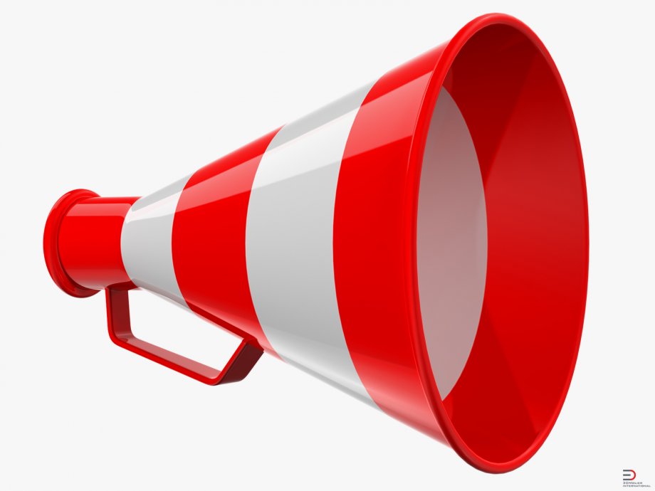 920x690 Red Megaphone 3d Model