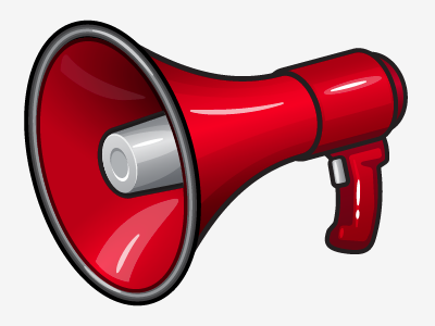 400x300 Red Megaphone By Mark Gervais
