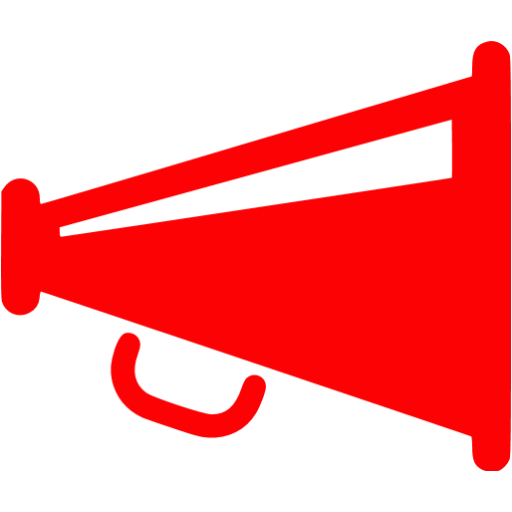 512x512 Red Megaphone Icon