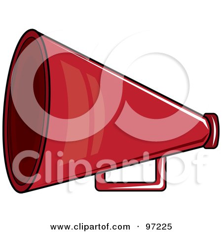 450x470 Royalty Free (Rf) Clipart Illustration Of A Loud White Megaphone