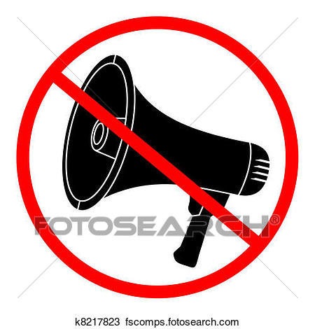 450x470 Clipart Of No Megaphone Sign K8217823