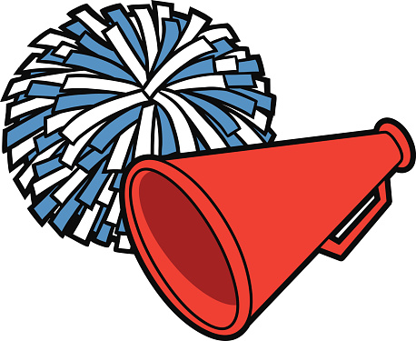 458x375 Megaphone And Pom Pom Clip Art