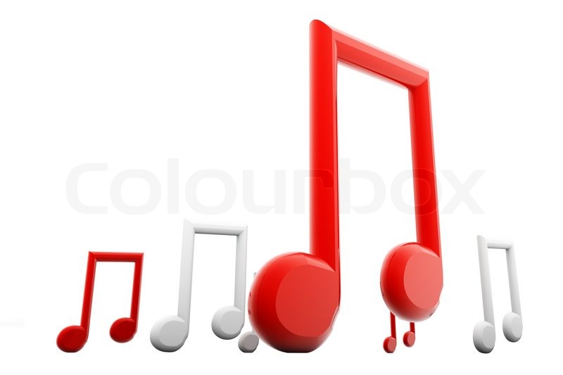 Red Music Note