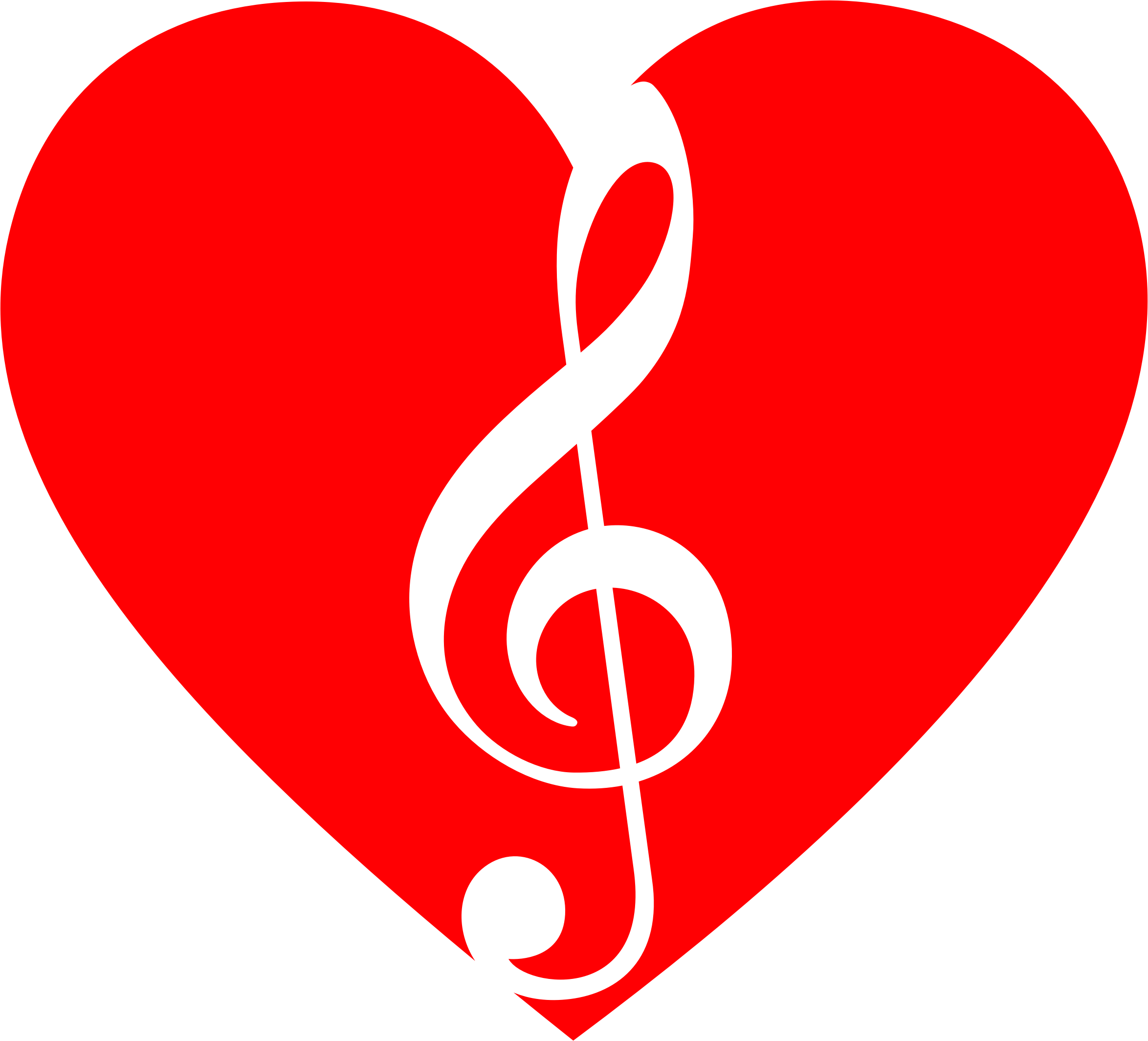 2348x2130 Music Notes Clipart Red Heart