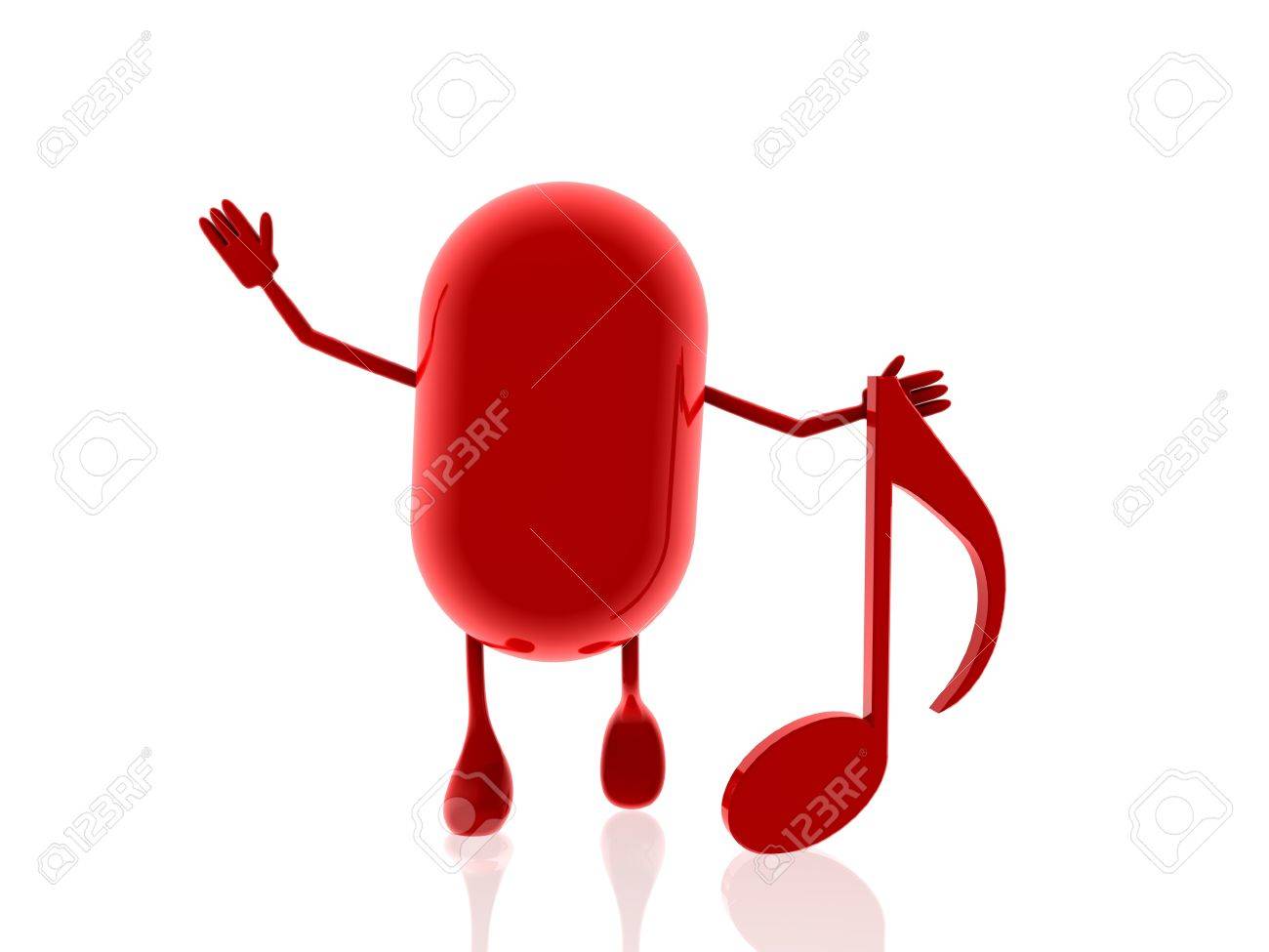 1300x975 Red Pill With Music Note Stock Photo, Picture And Royalty Free