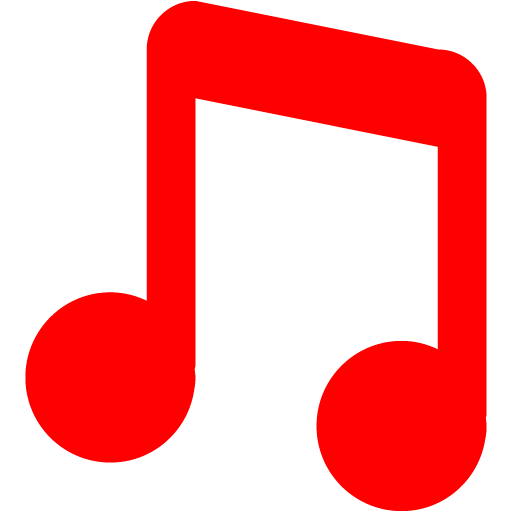 512x512 Red Musical Note Icon