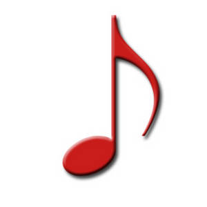 300x300 Clipart Picture Of A Red Music Note