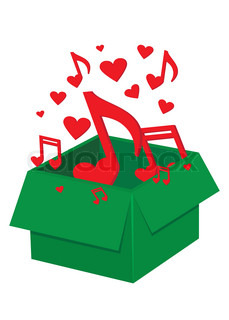 229x320 Red Lovely Music Notes On The White Background Stock Vector