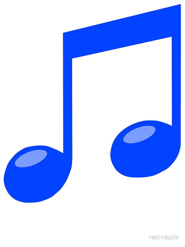 600x800 Blue Musical Note Stickers By Red Rawlo Redbubble