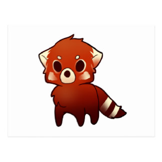 324x324 Cartoon Red Panda Postcards Zazzle