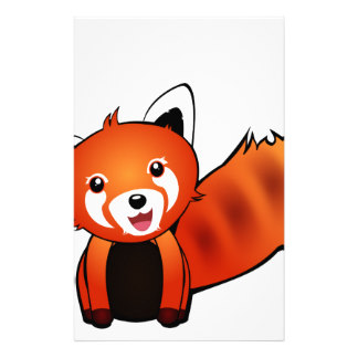 324x324 Red Panda Stationery Zazzle