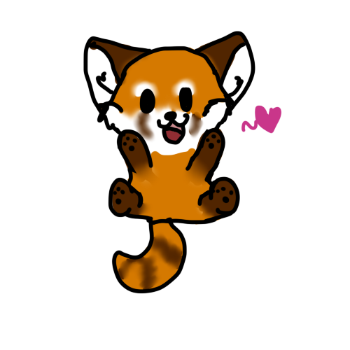 500x500 Red Panda Clipart Kawaii