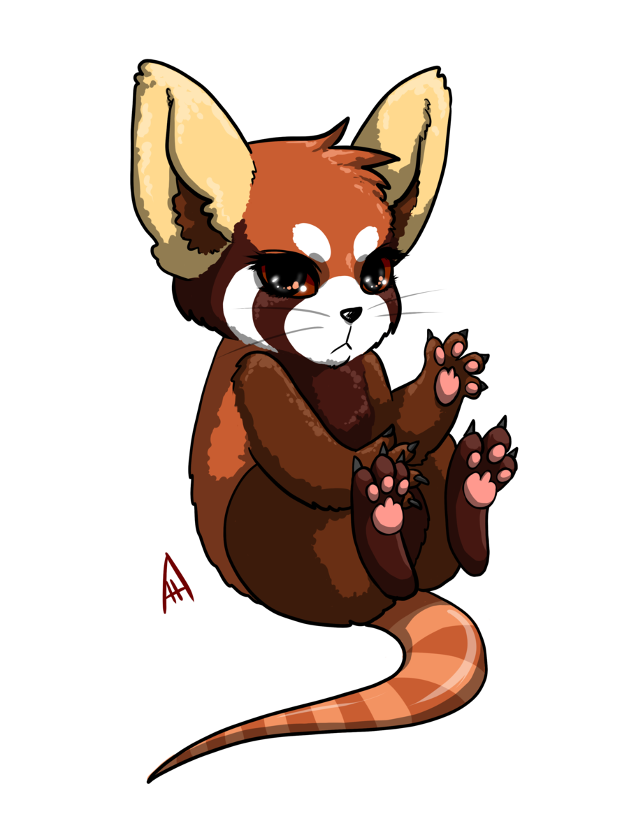 900x1165 Drawn Red Panda Transformice