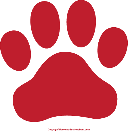 445x456 Graphics For Red Paw Print Graphics
