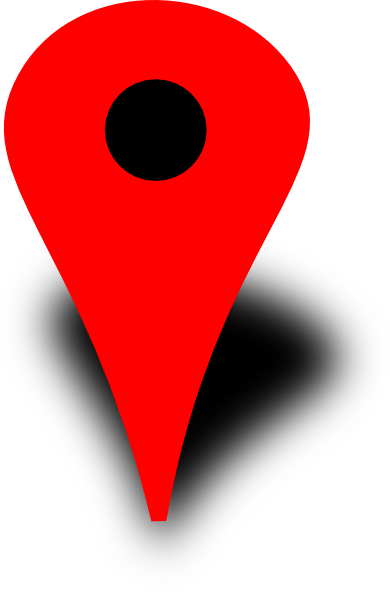 390x599 Red Map Pin With Black Dot Clip Art