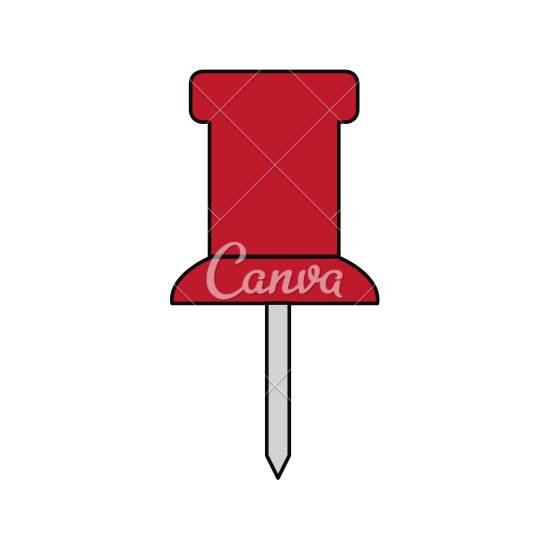 550x550 School Push Pin Thumbtack Icon