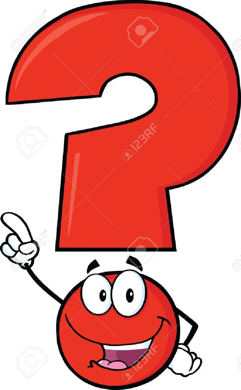 802x1300 Happy Red Question Mark Cartoon Character Pointing With Finger