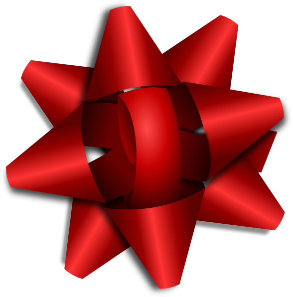 588x596 Red Ribbon Bow Clip Art