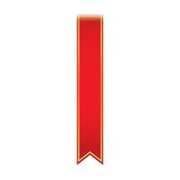 200x200 Red Ribbon Banner Design Vector Image