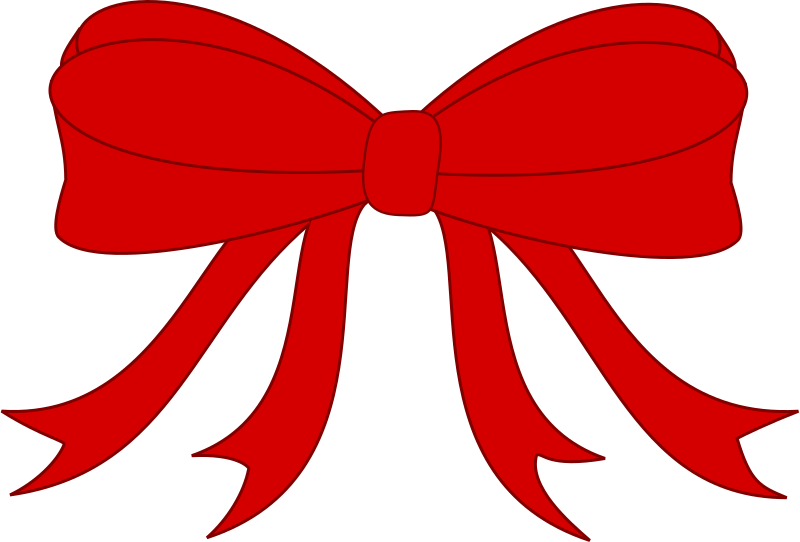800x542 Christmas Red Ribbon Clipart