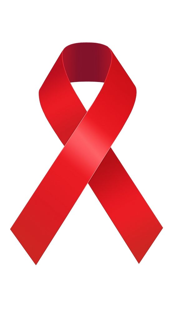 564x1002 Aids Symbol Realistic Red Ribbon With Shadows, And Glossy Parts