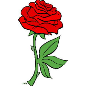 300x300 Red Rose Clipart Beauty And The Beast Rose