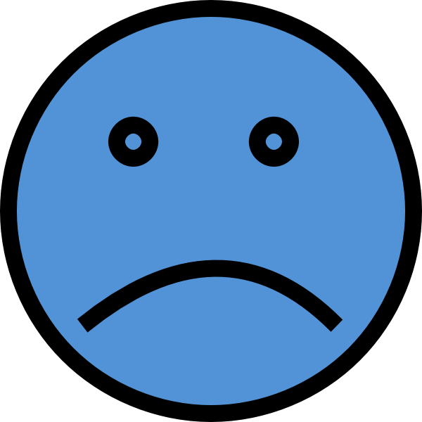 600x600 Red Sad Face Clipart