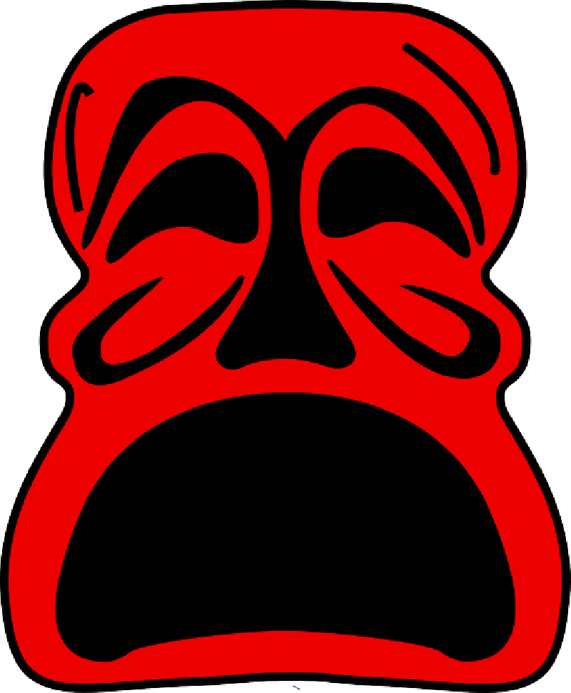 800x971 Face, Mask, Unhappy, Sad, Demon, Monster, Evil, Red