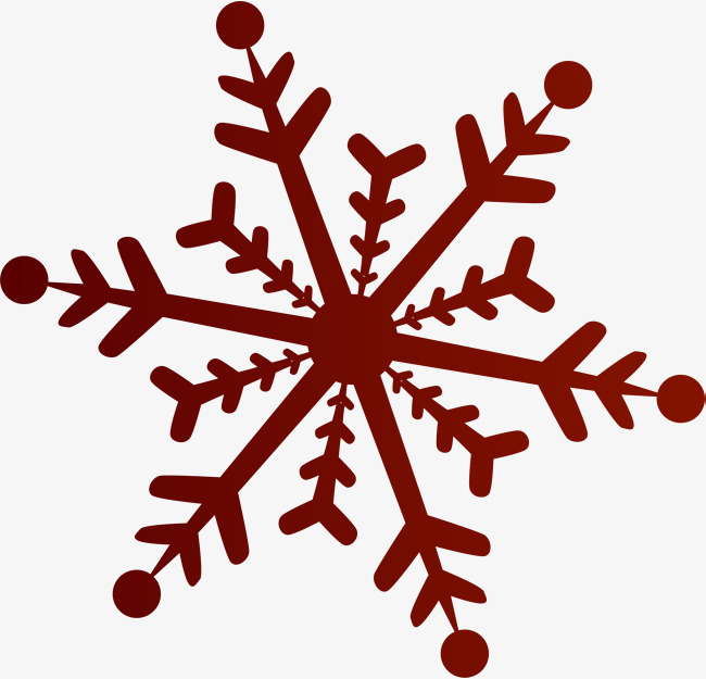 Red Snowflake Clipart | Free download on ClipArtMag