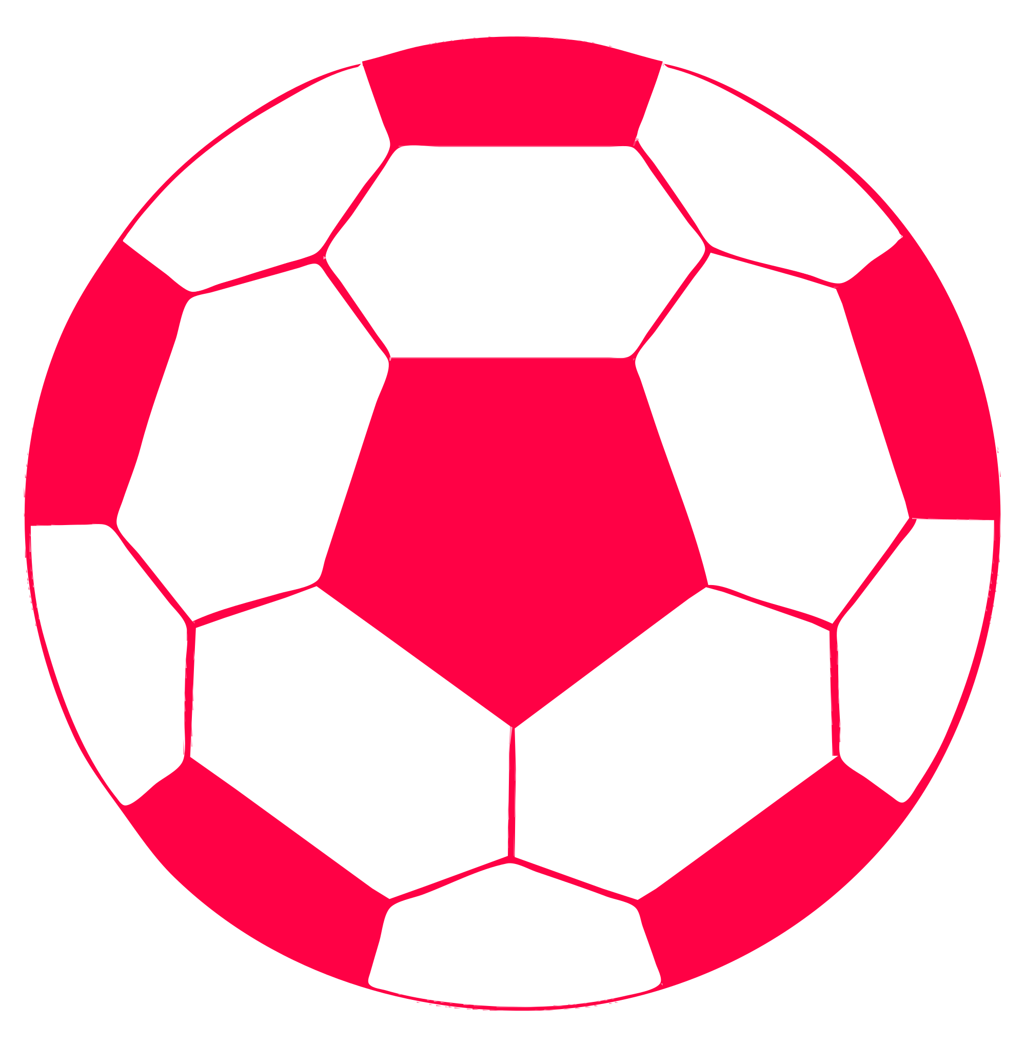2000x2040 Red Soccer Ball Clip Art