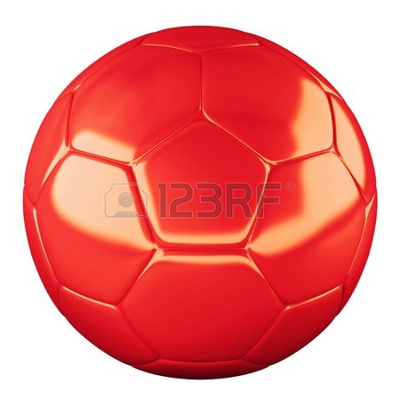 450x450 Red Soccer Ball Isolated On White Background Stock Photo, Picture