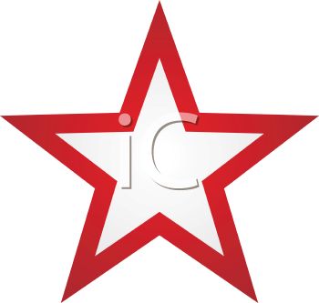 350x333 Picture Of White Star In The Center Of A Red Star In A Vector Clip