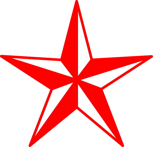 600x580 Red Star Clipart