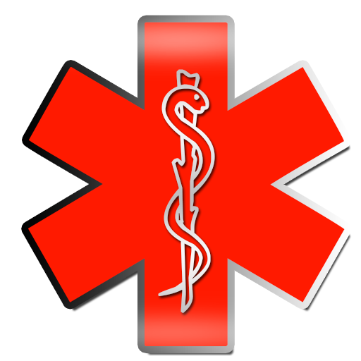 512x512 Red Star Of Life Clipart Image