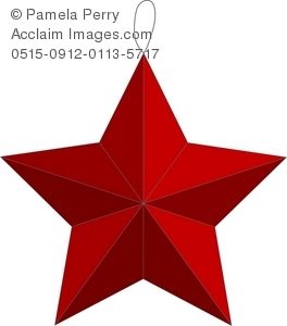 264x300 Clip Art Illustration Of A Star Shaped Christmas Ornament