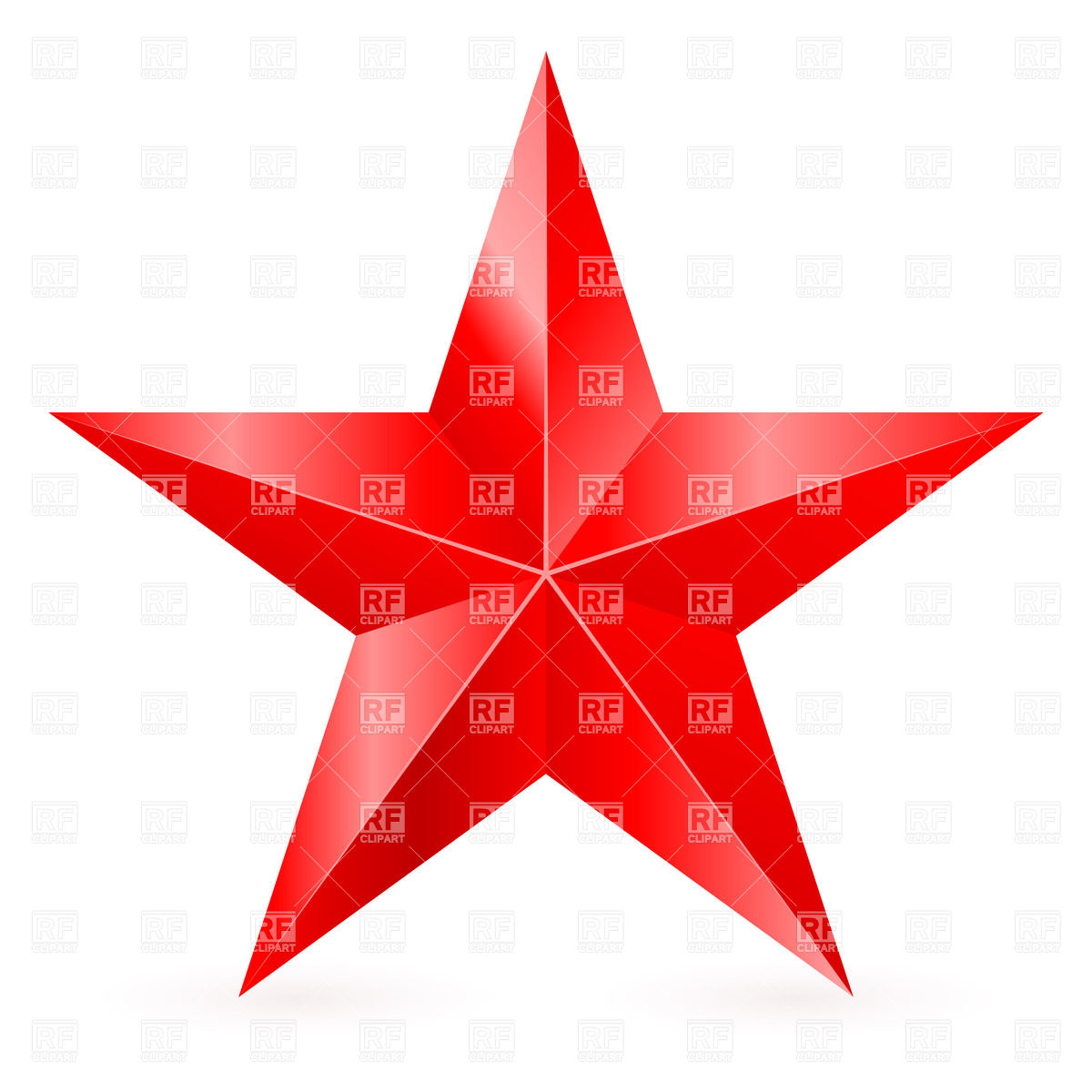 1200x1200 Five Pointed Red Star Royalty Free Vector Clip Art Image