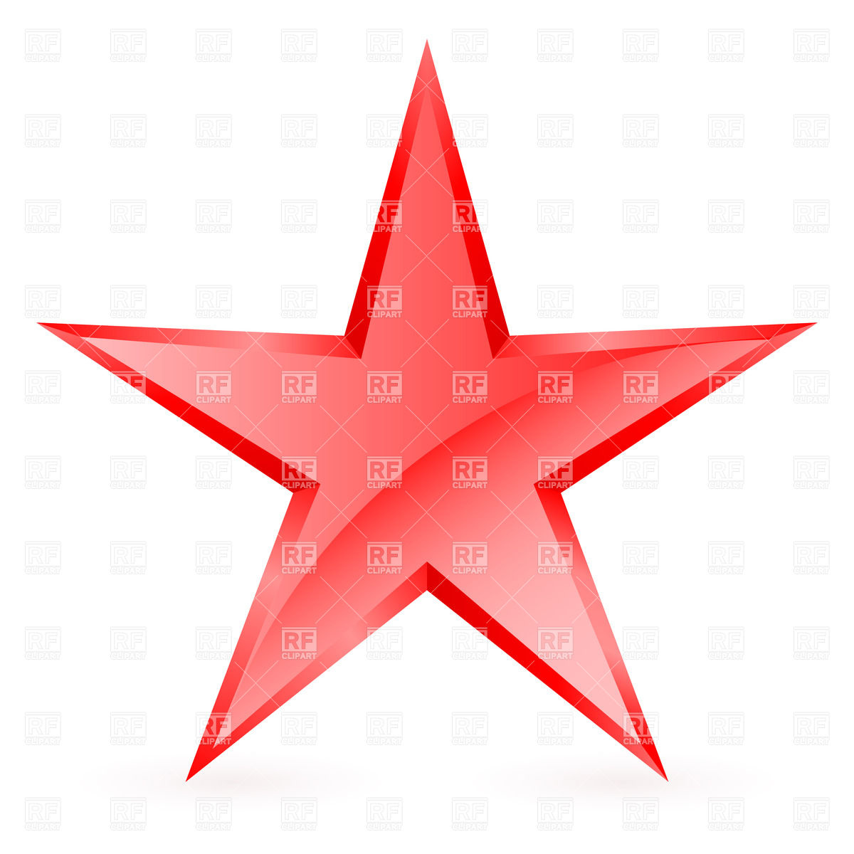 1200x1200 Glossy Five Pointed Red Star On White Background Royalty Free