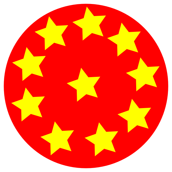 600x600 Red Circle With Stars Clip Art Free Vector 4vector