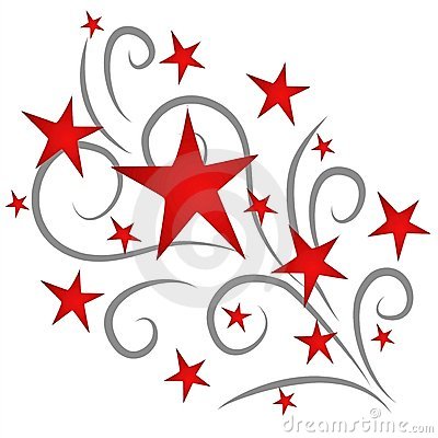 400x400 Red Shooting Star Clipart